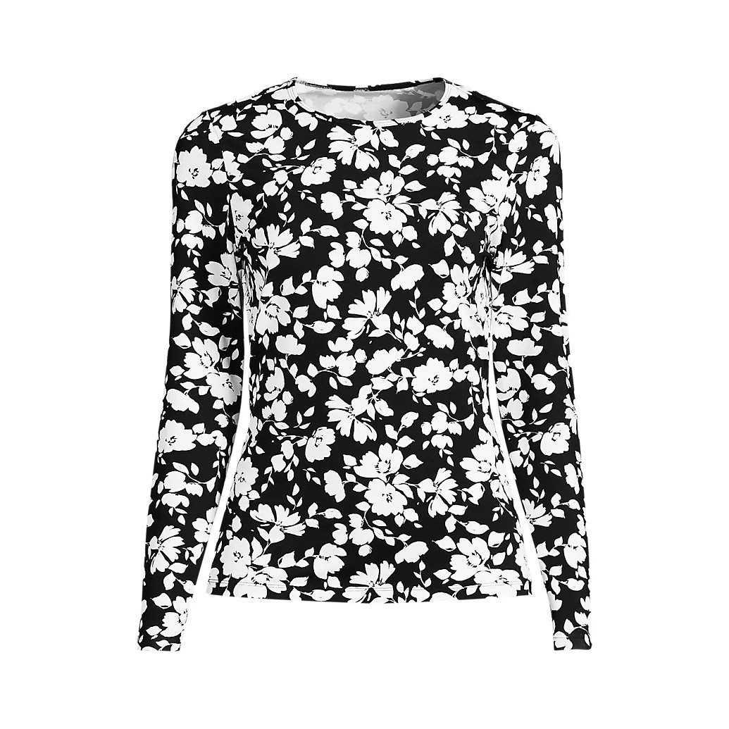 Women's SunShade UPF 50 Long Sleeve Rash Guard Swim Tee | Lands' End (US)