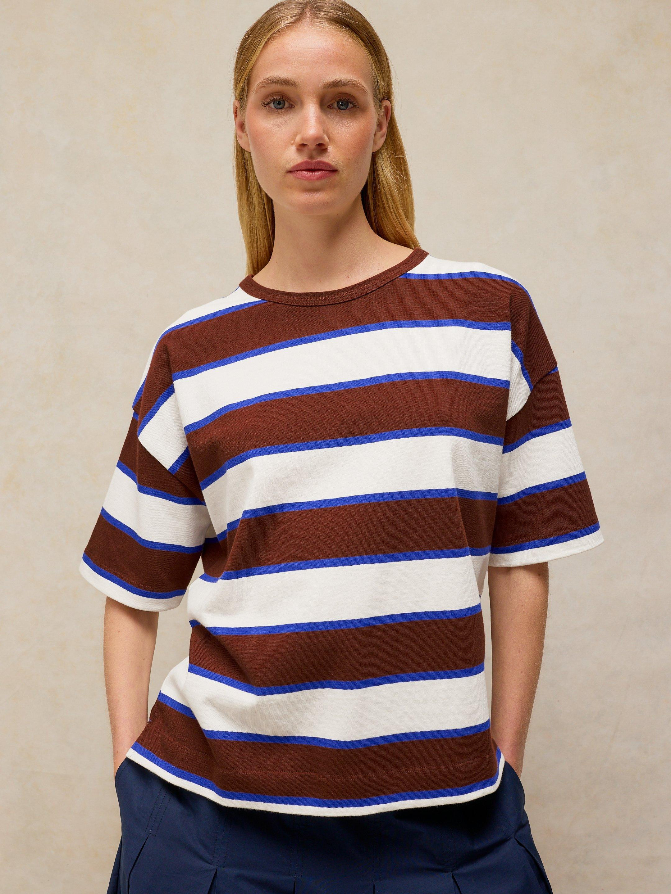 KAT STRIPE MIDWEIGHT TEE | White Stuff UK
