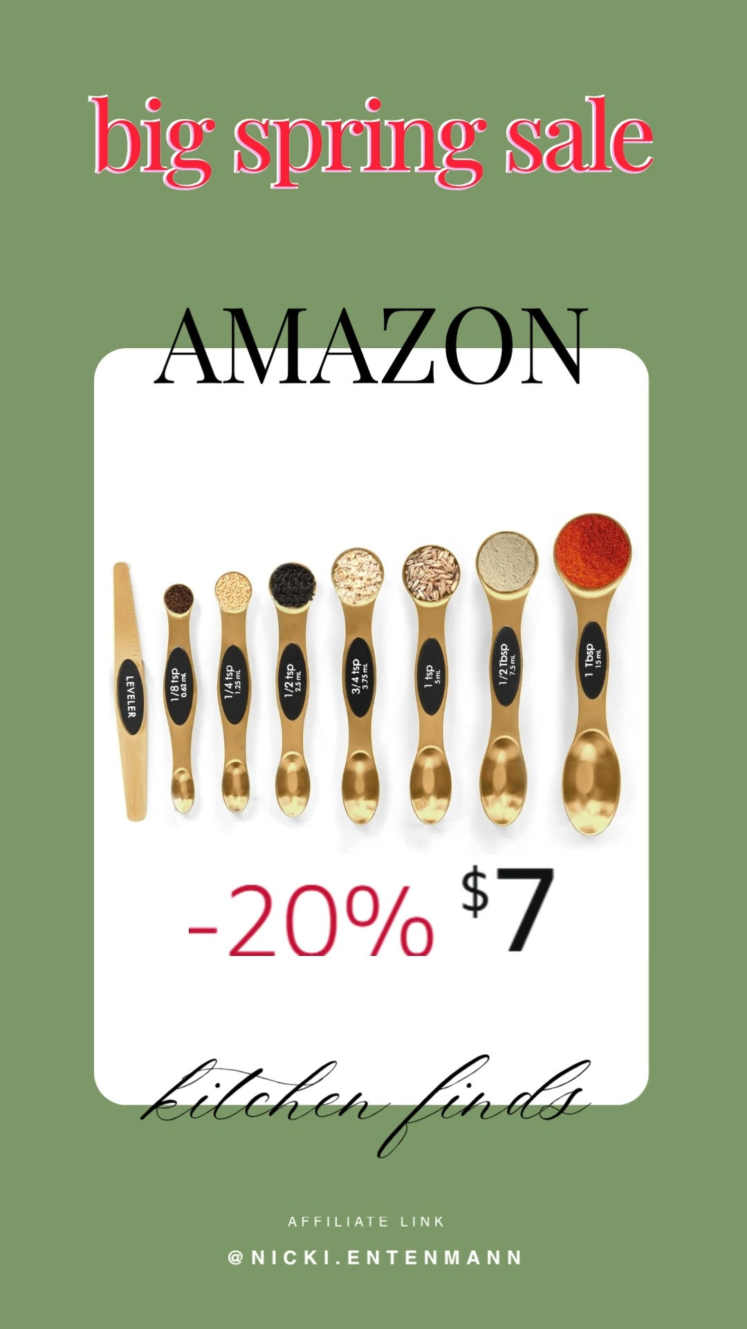 Magnetic measuring spoons with a leveler make cooking precise and clutter free. Stainless steel design keeps them durable while magnets hold everything neatly together for easy storage 🍴📏✨

#measuringspoons #kitchenessentials #magneticspoons #stainlesssteel #cookware #bakingtools #organization #homeessentials #cookingmadeeasy #kitchenfinds 

 #LTKfoodie #LTKHome #LTKSaleAlert