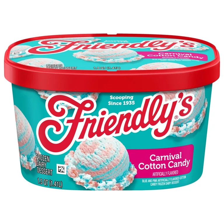 Friendly's Carnival Cotton Candy Frozen Dairy Dessert, 1.5 Quart | Walmart (US)