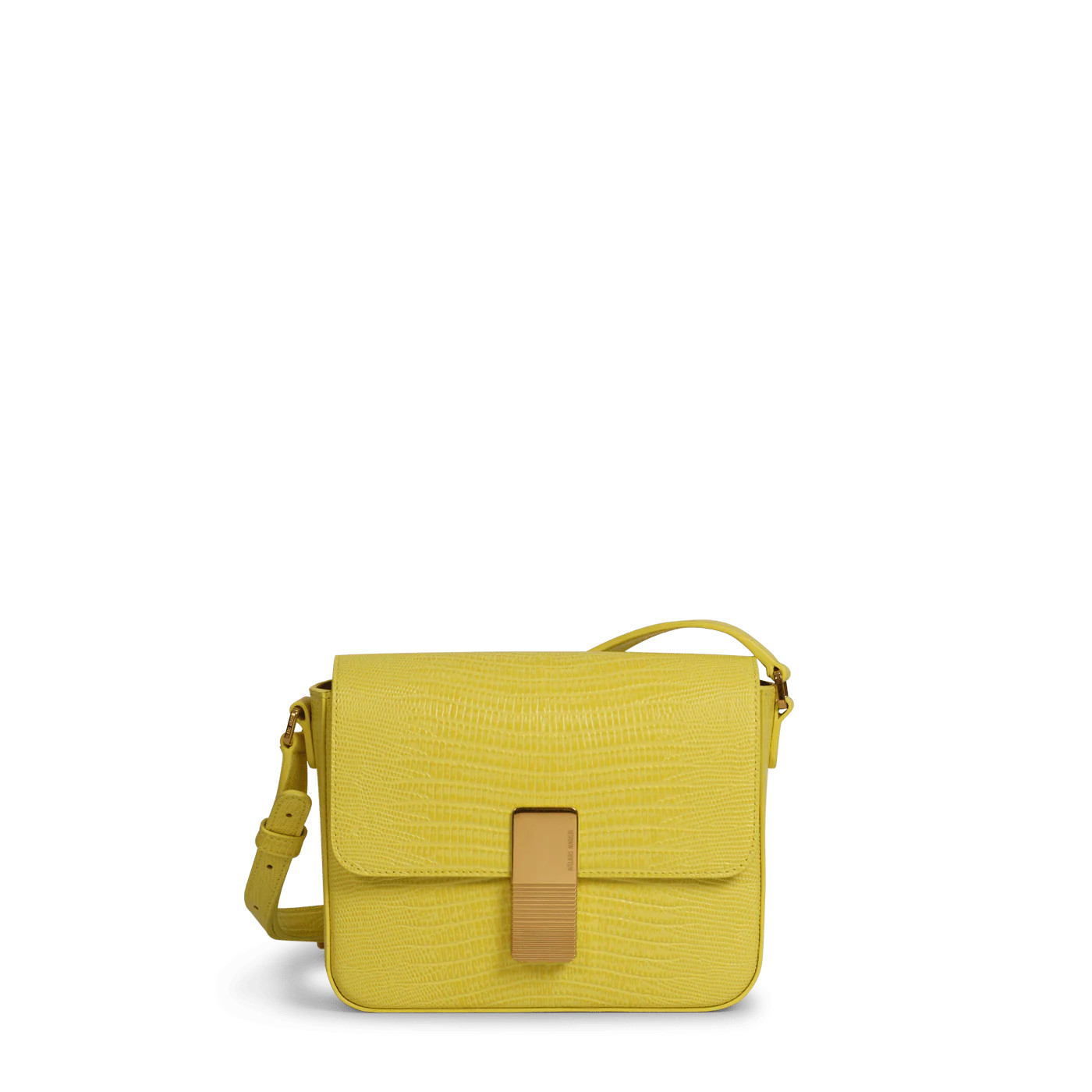 Mini Monceau Gold Edition - Limoncello Lizard Embossed Leather | ATELIERS AUGUSTE