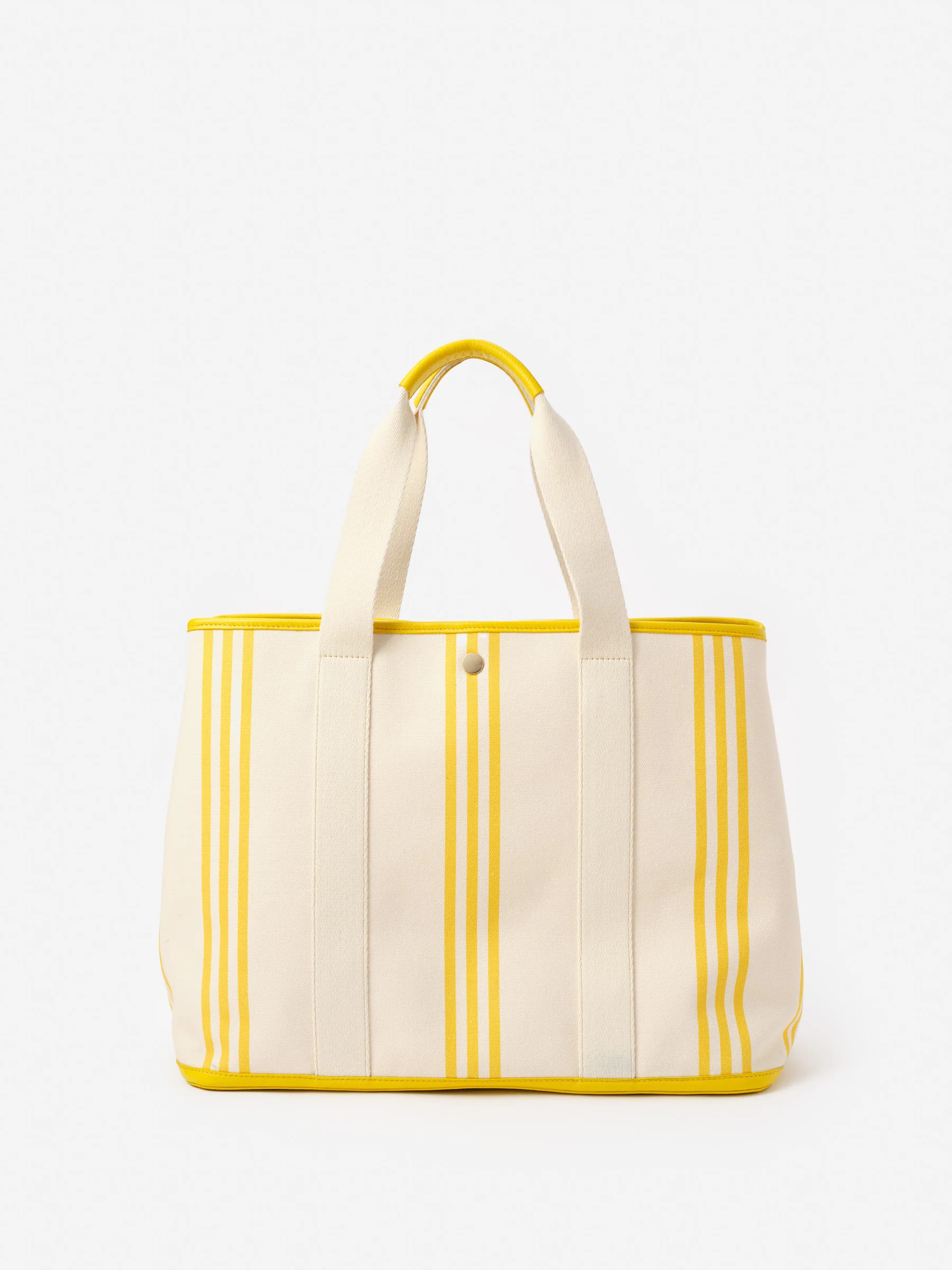 Saffron/Off_White Stripe Alma Canvas Tote | Women's Handbags | J.McLaughlin | J.McLaughlin