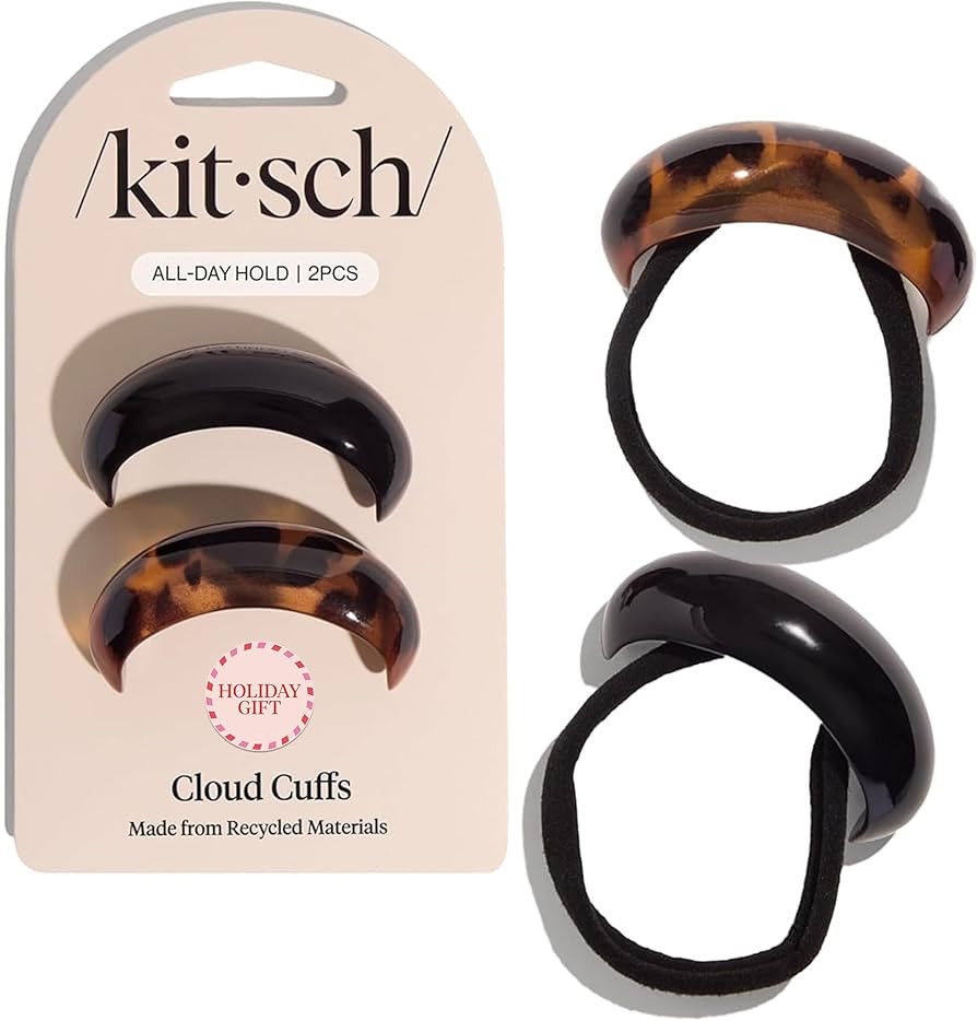 Kitsch Medium Hair Cuffs for Braids & Ponytails - Sleek Hair Ties No Damage for Women | Recycled ... | Amazon (US)