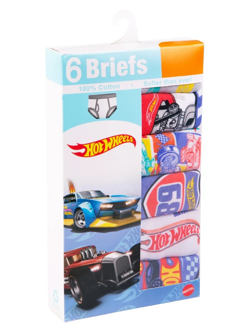 Hot Wheels Character Toddler Boy Briefs, 6 Pack Sizes 2T-4T | Walmart (US)