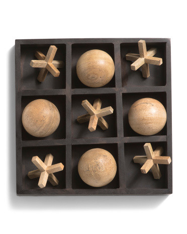 10x10 Wood Tic Tac Toe Decorative Coffee Table Game | Pillows & Decor | Marshalls | Marshalls