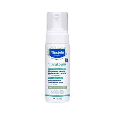 Mustela Stelatopia Fragrance Free Baby Foam Shampoo for Eczema Prone Skin - 5.07 fl oz | Target