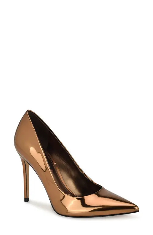 Nine West Fresh Pointed Toe Pump in Bronze at Nordstrom, Size 10 | Nordstrom