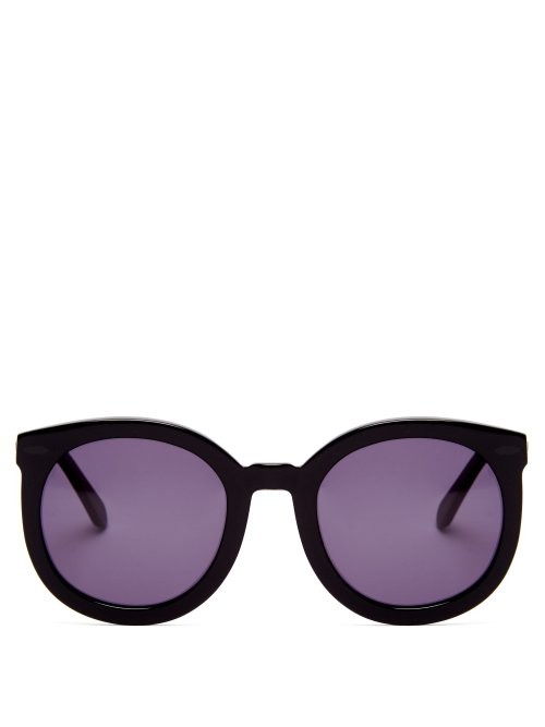 Karen Walker Eyewear - Super Duper Strength Acetate Sunglasses - Womens - Black | Matches (US)