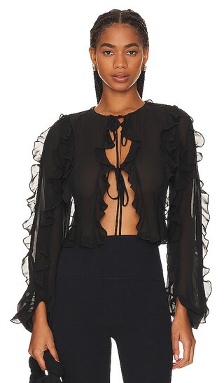 Daniella Top in Black | Revolve Clothing (Global)