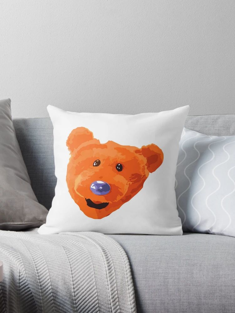 Cute face Bear in the Big Blue House Throw Pillow | Redbubble (US)
