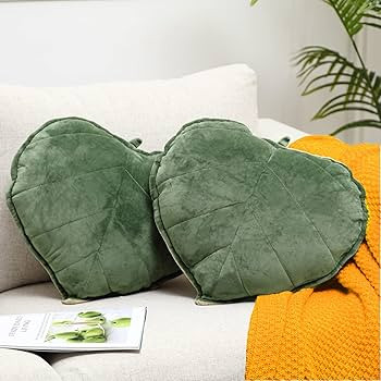 ML.ENJOY Leaf Shaped Pillow, 3D Plant Pillow, Cute Throw Pillows, Decorative Pillows for Bed, Suc... | Amazon (US)