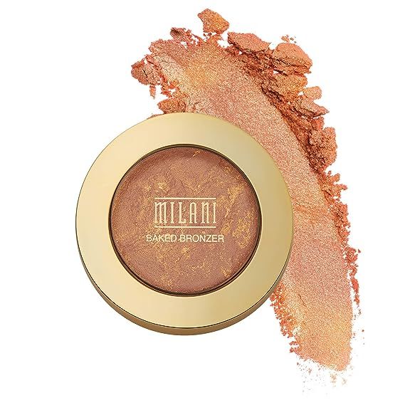 Milani Baked Bronzer - Glow, Cruelty-Free Shimmer Bronzing Powder to Use For Contour Makeup, High... | Amazon (US)