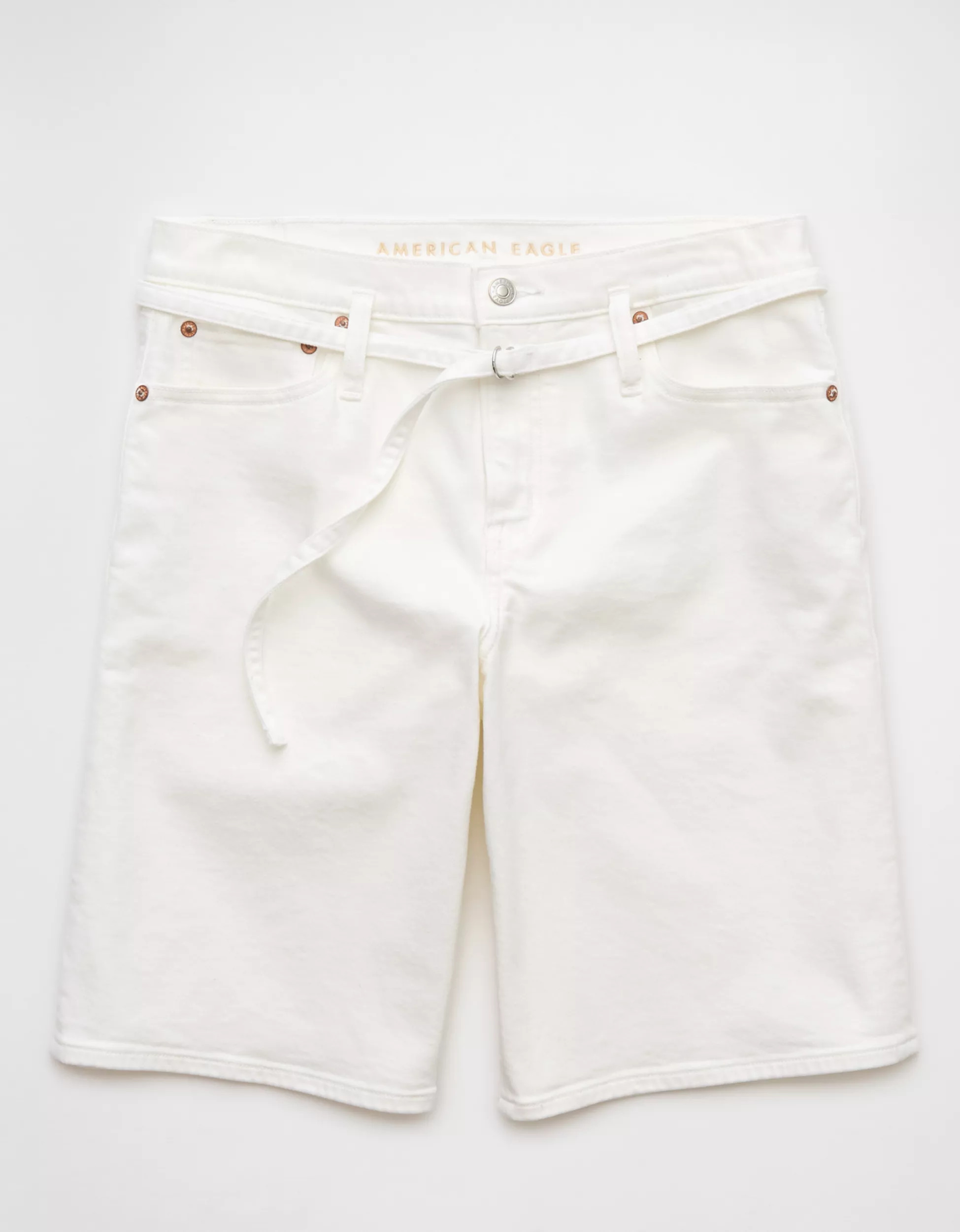 AE 11" Stretch Denim High-Waisted Jort | American Eagle Outfitters (US & CA)