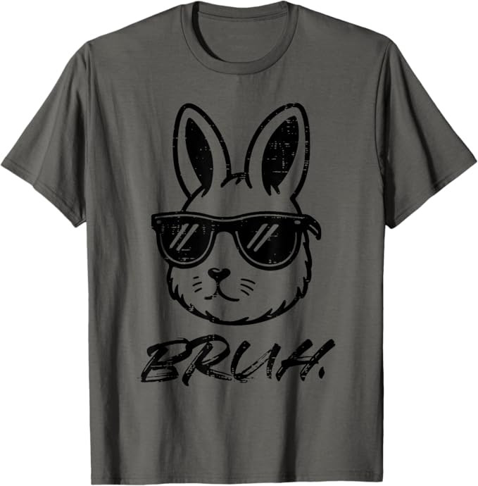 Easter Bruh Bunny Sunglasses Funny Meme Men Boys Kids Teens T-Shirt | Amazon (US)