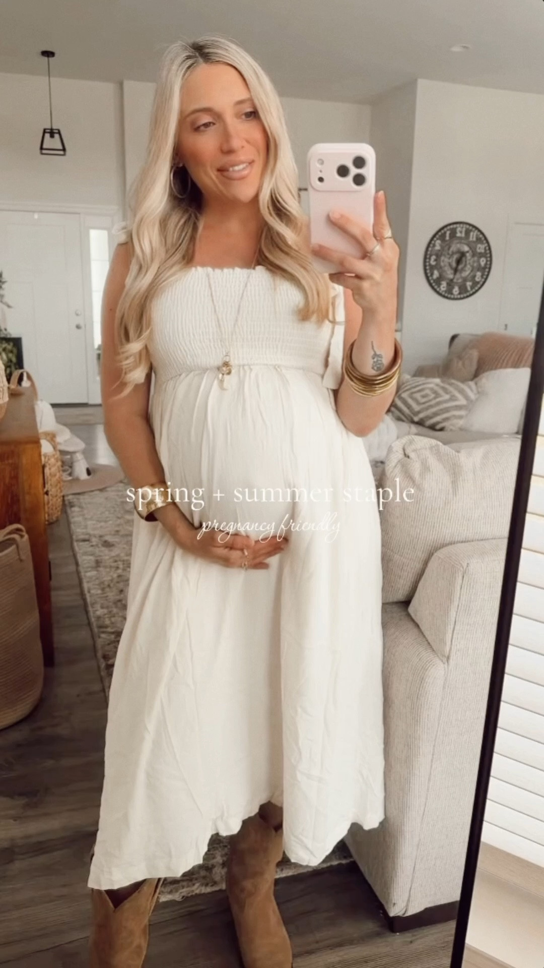 every girl needs a go-to cream/white maxi 🤍✨ this one is SO flattering, bump-friendly, and perfect for spring + summer events 🌿☀️ wearing a size small!

flowy, comfy, and easy to dress up or down — the kind of piece you’ll reach for pregnant or not 🤍 

#LTKStyle #LTKbump #MaternityFashion #BumpStyle #PregnancyOutfits #SpringStyle #SummerStyle #NeutralStyle #MaxiDress #BumpFriendlyFashion


#LTKmomlife #LTKBump #LTKootd