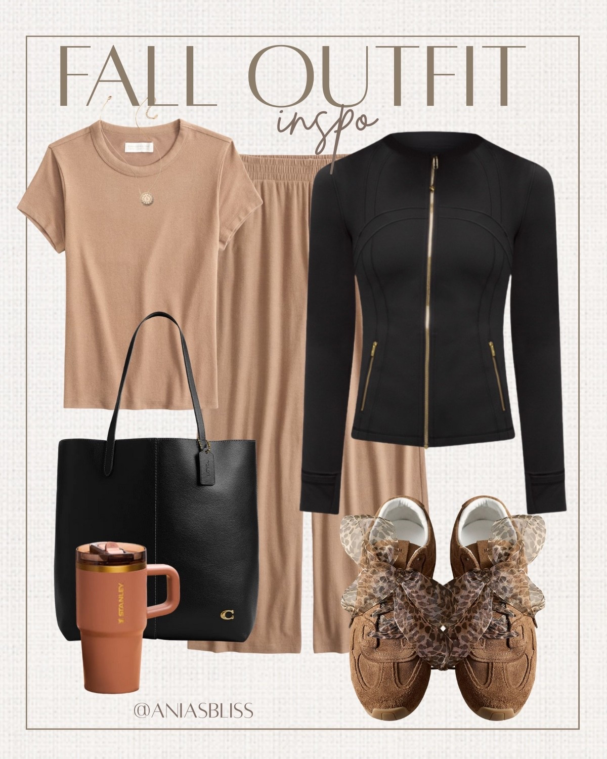 Fall athleisure, activewear, wide leg pants, leopard print laces, Stanley quencher

Soccer mom outfit, football mom outfit, fall sports outfit, sporty mom  

#LTKSeasonal #LTKActive #LTKShoeCrush