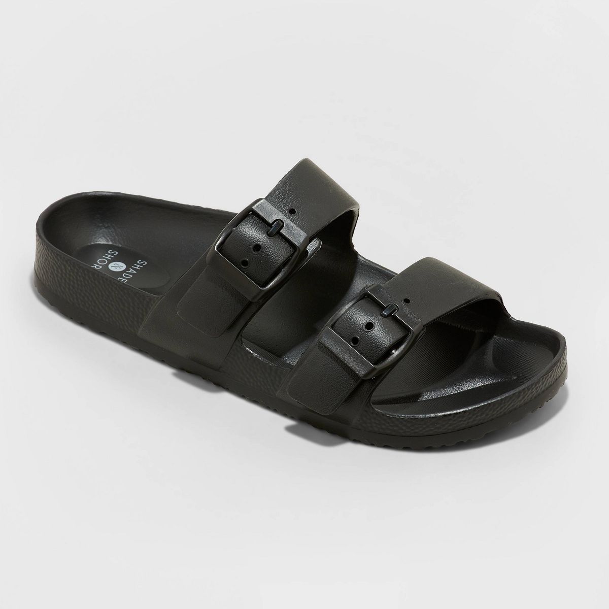 Women's Neida EVA Two Band Footbed Slide Sandals - Shade & Shore™ Black 9 | Target