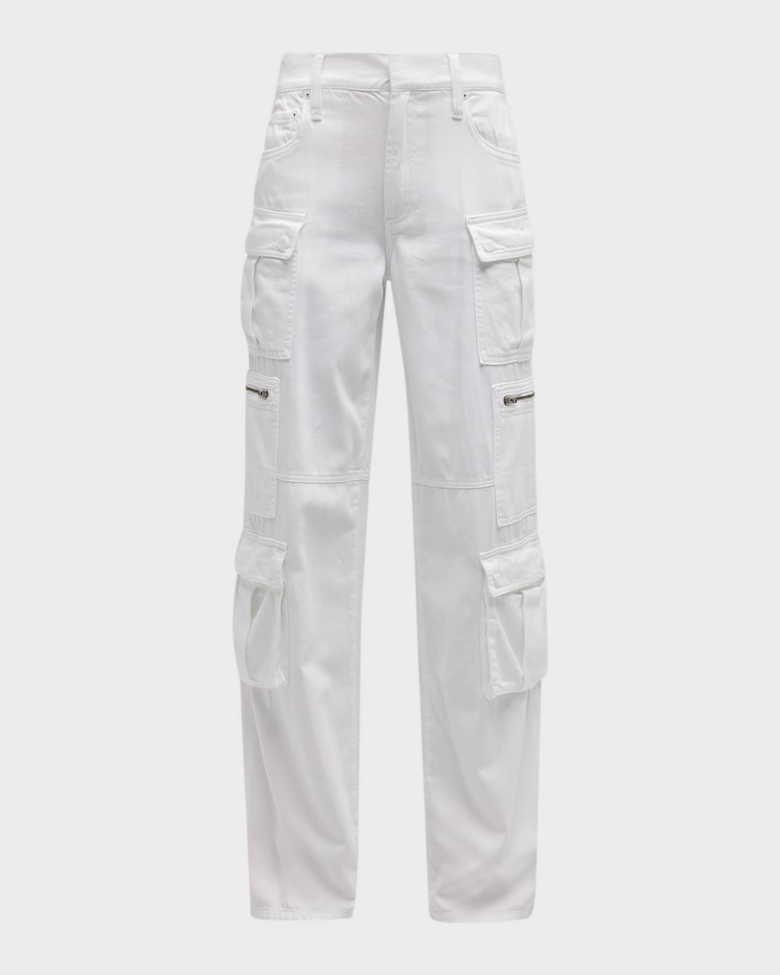 Alice + Olivia Cay Baggy Denim Cargo Pants | Neiman Marcus