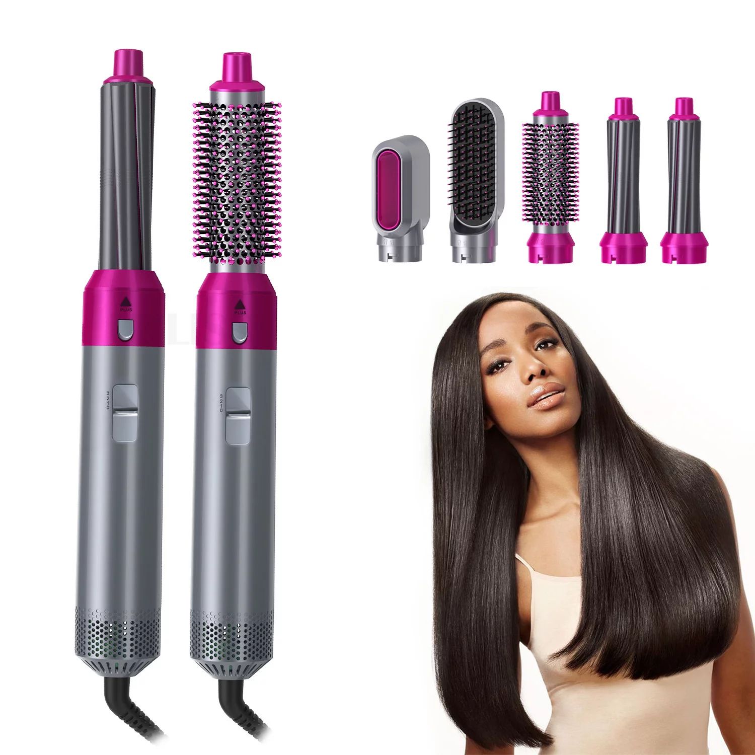 Elecsop 5 in 1 Hair Dryer Blower Brush Hairdryer Hair Curler Curling Iron Detachable Hair Styler ... | Walmart (US)