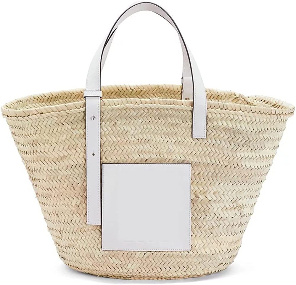 LIANYG Woman's Straw Bag Beach Bag Straw Bags Women Summer Handbag Travel Palm Basket Tote Carryc... | Amazon (UK)