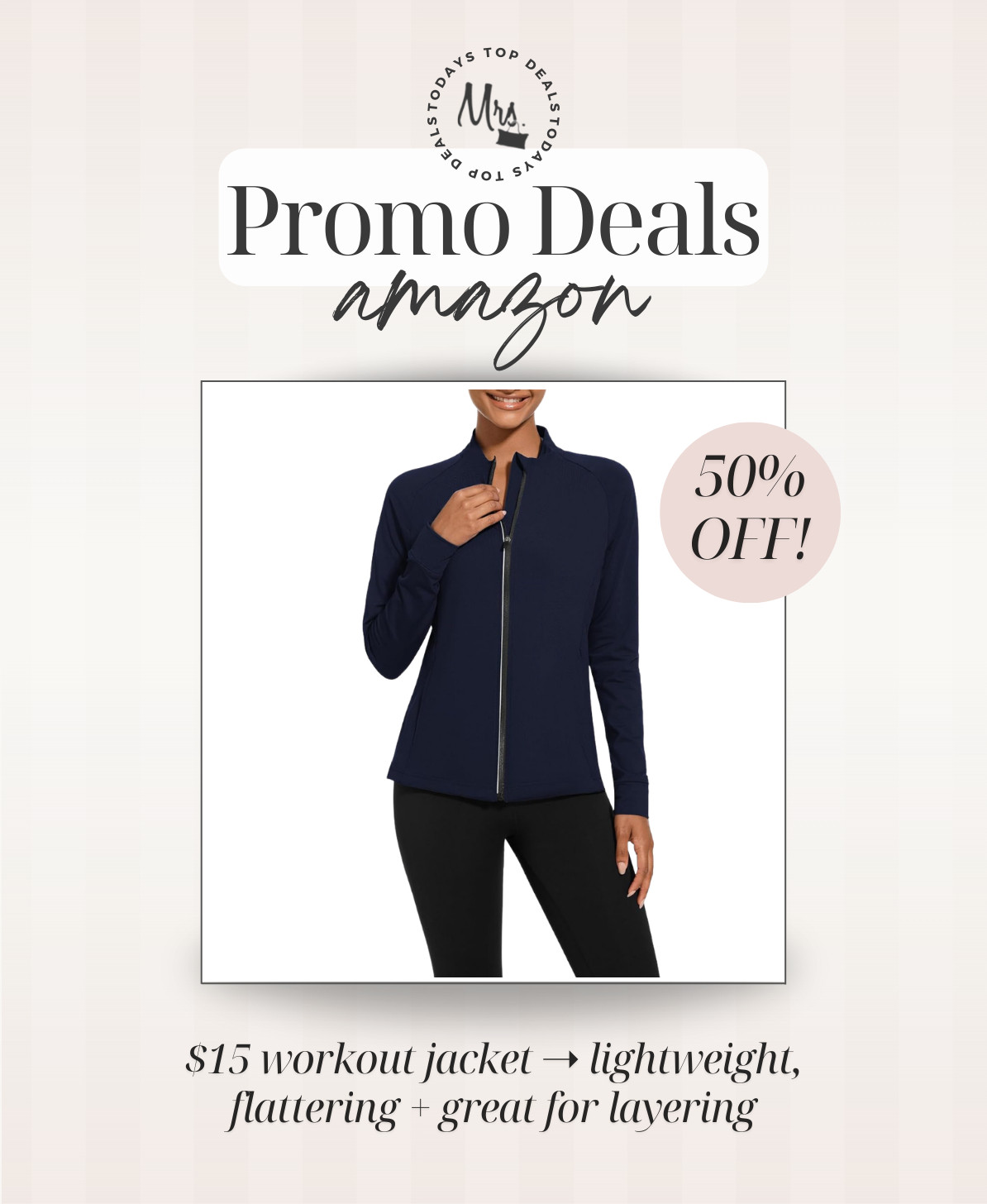$15 workout jacket ➝ lightweight, flattering + great for layering 

 #LTKfitnessgoals #LTKActive #LTKSaleAlert