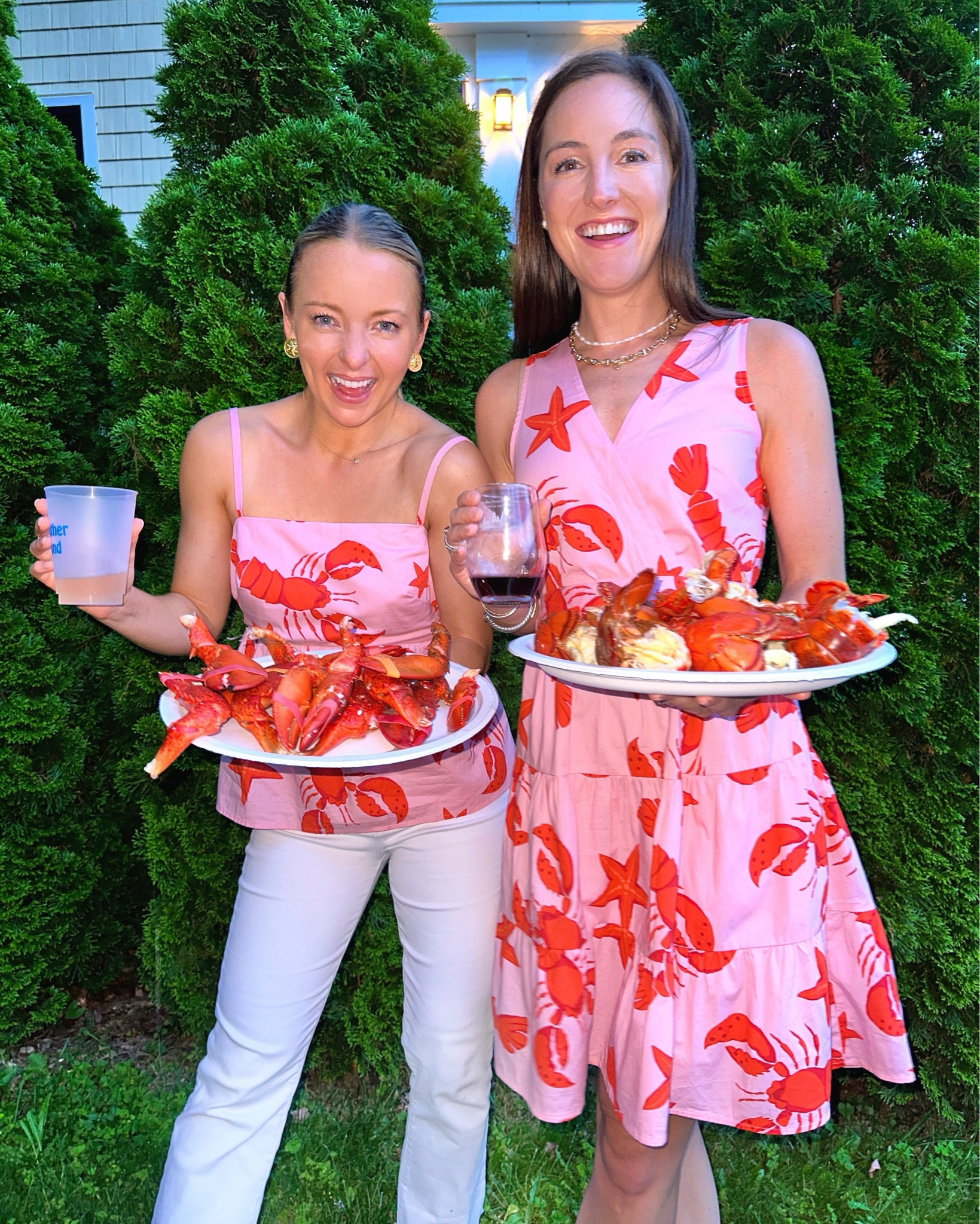 J. Crew Factory lobster outfits! Both run true to size, as do my jeans too! Use code AMY15 for 15% off my jeans 🦞🤍 #JCrewFactory #JCrew #whitejeans #twinning 

#LTKSeasonal #LTKunder100 #LTKsalealert