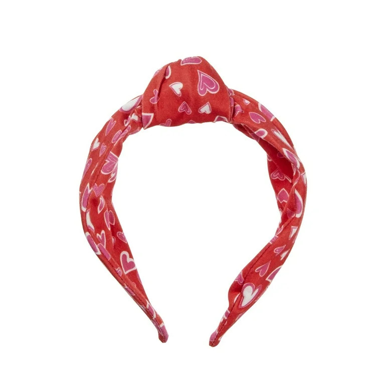Scunci Valentine’s Day Knotted Wide Headband, Red, 1 Ct | Walmart (US)