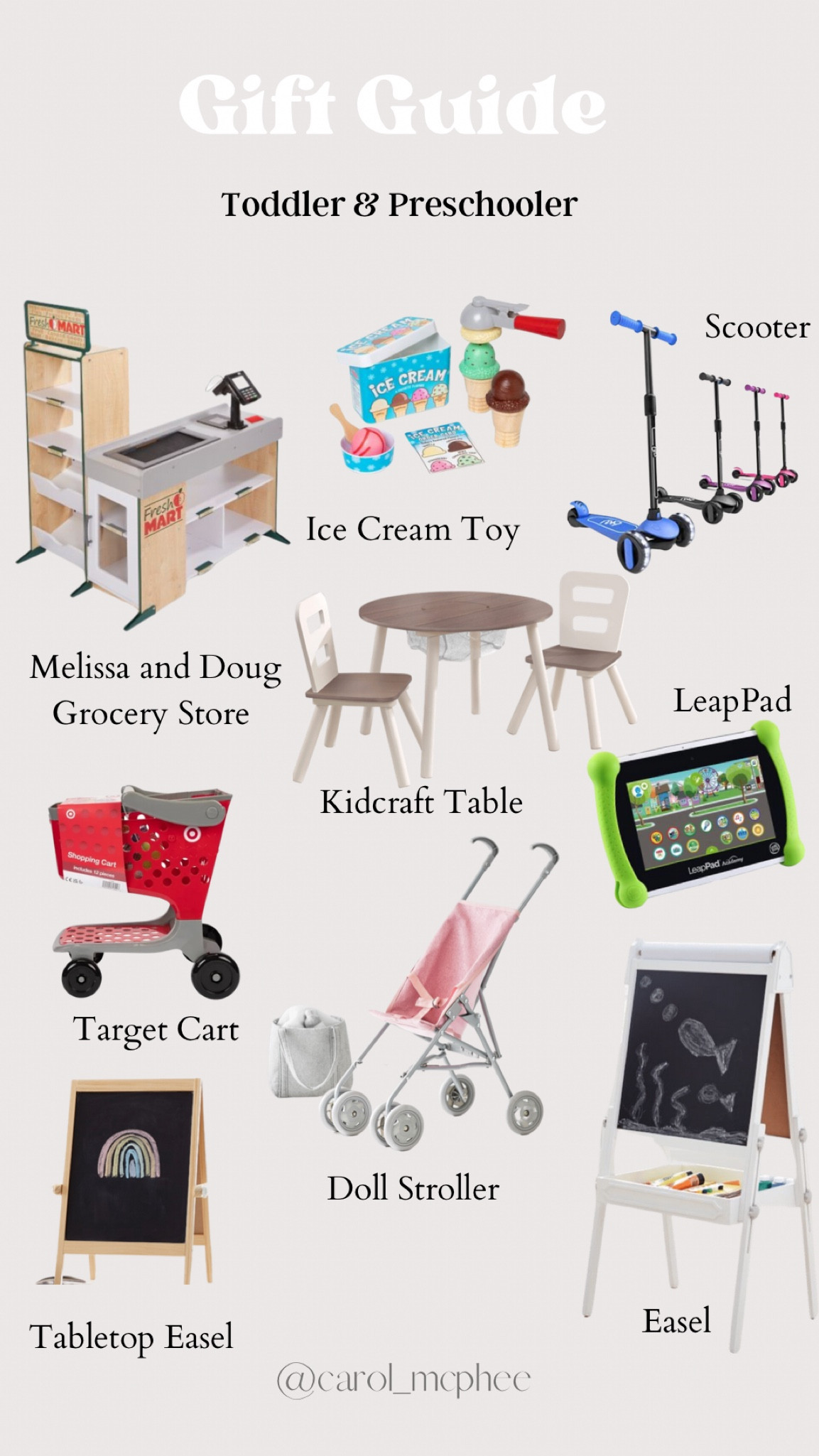 These are all great options for a toddler or preschooler. I got a few of these for my girls  

#LTKkids #LTKSeasonal #LTKHoliday