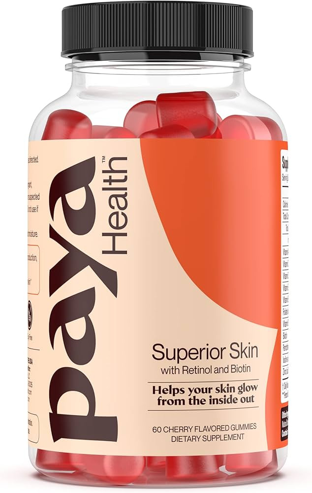 Skin Retinol and Biotin Gummies for Clear, Smooth Skin, Healthy Hair & Nails | Supplement with Zi... | Amazon (US)