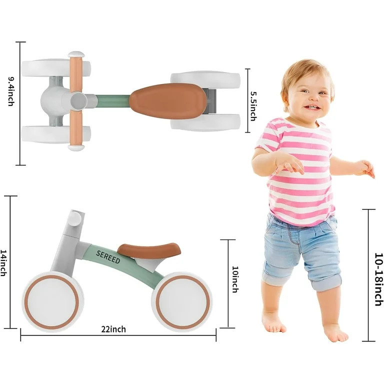 SEREED Baby Balance Bike for 1 Year Old Boys Girls 12-24 Month Toddler Balance Bike, 4 Wheels Tod... | Walmart (US)