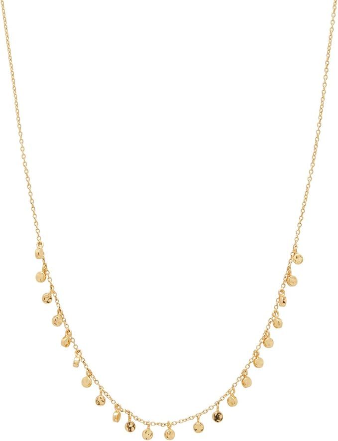 gorjana Women's Chloe Mini Necklace, 18k Gold or Silver Plated, Strand Chain w/ Tiny Hammered Dis... | Amazon (US)