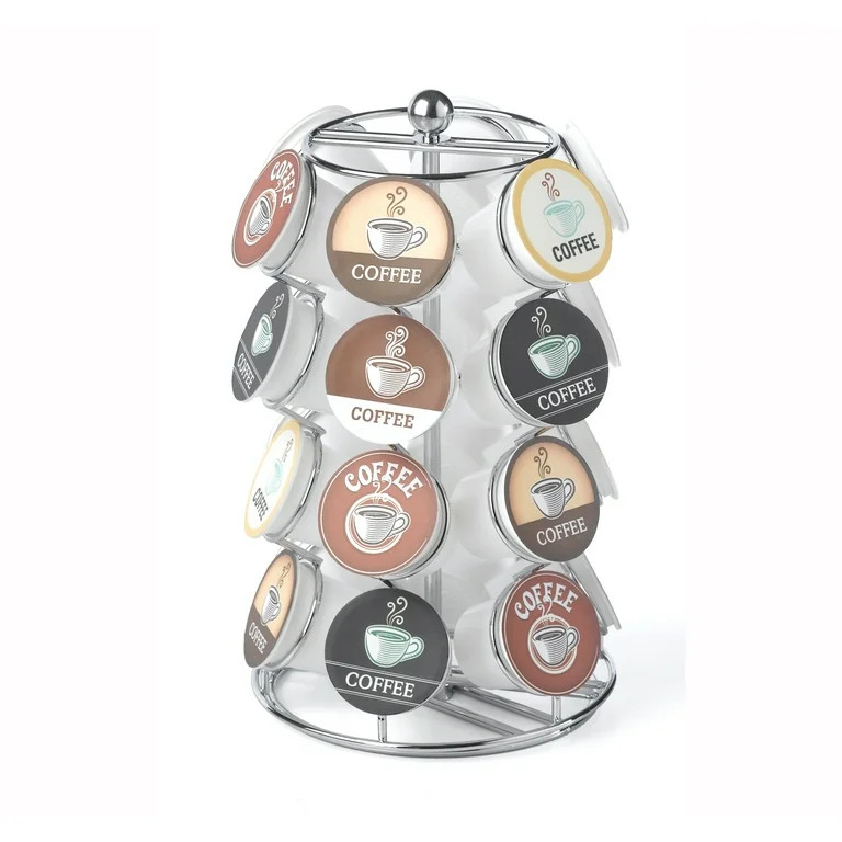 Nifty Solutions Coffee Pod Carousel – Compatible with K-Cups, 24 Pod Capacity, Chrome | Walmart (US)