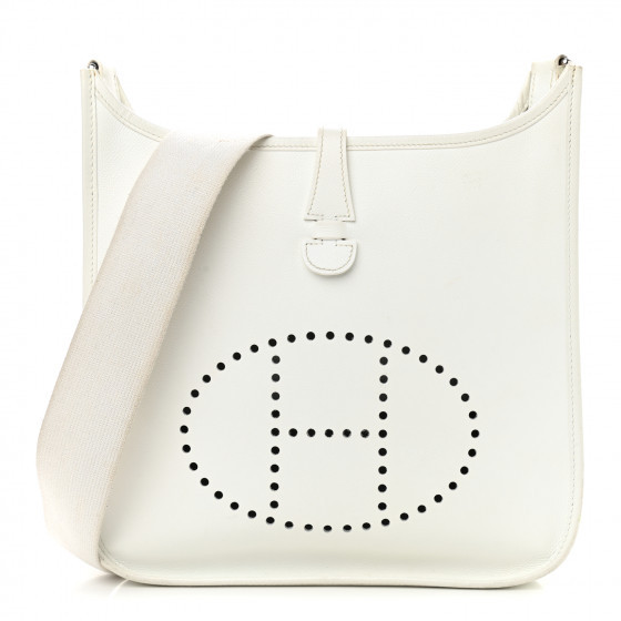 HERMES Epsom Evelyne PM White | FASHIONPHILE | Fashionphile