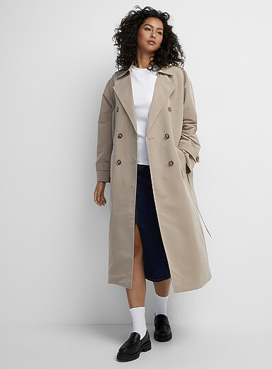 Chloe belted long trench coat | Simons