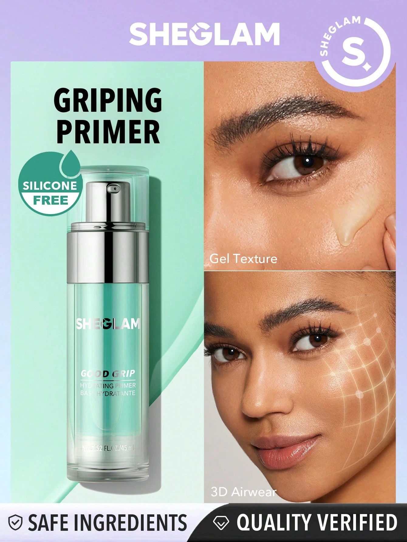 SHEGLAM Good Grip Hydrating Primer Oil Control Moisturizing Primer Gel Smooth Fine Lines Oil And ... | SHEIN