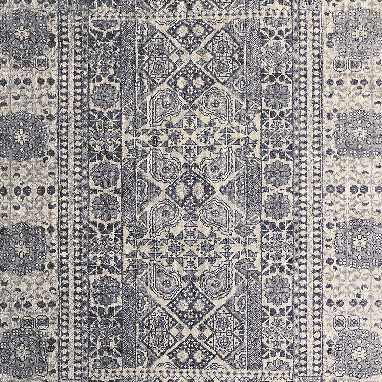 Sardinia Wool Performance Blend Traditional Blue Handknotted Area Rug 8'x10' | Crate & Barrel | Crate & Barrel