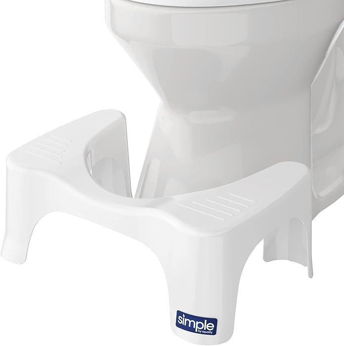 Squatty Potty Simple Curve Bathroom Toilet Stool 7" White | Amazon (US)