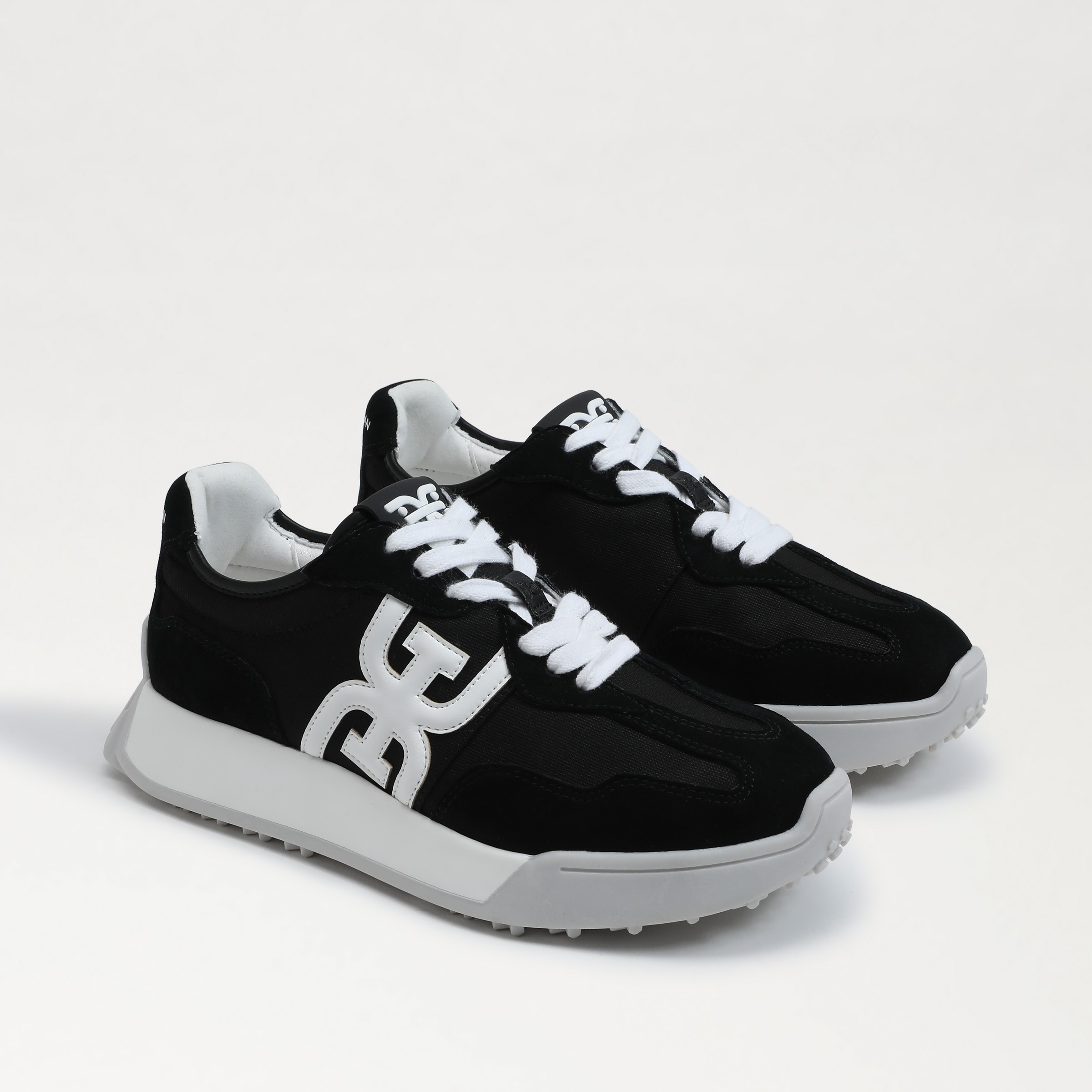 Sam Edelman Langley Lace Up Sneaker Black Suede | Sam Edelman