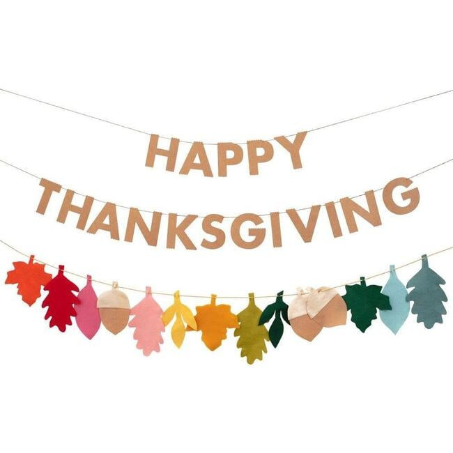 Felt Leaves Thanksgiving Garland | Maisonette