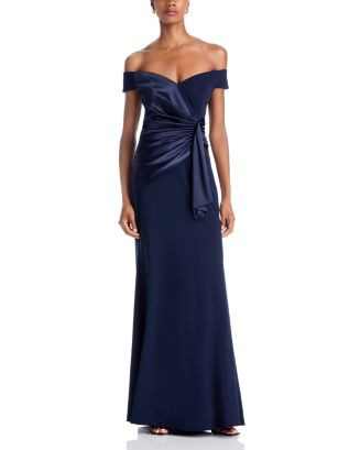 Eliza J Off-the-Shoulder Ruched Gown | Bloomingdale's Women Dresses Evening & Formal Gowns | Bloomingdale's (AU)