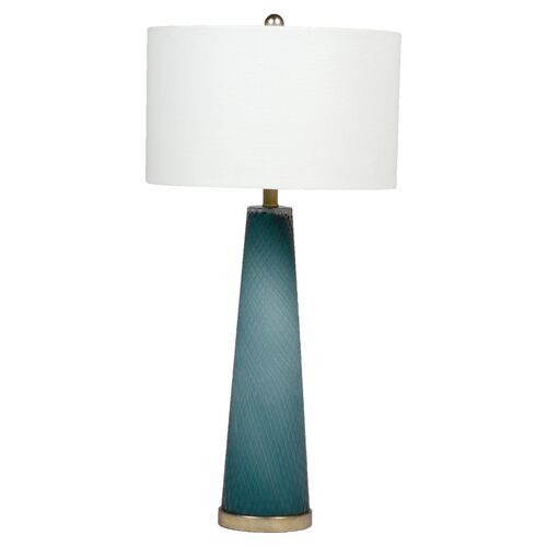 Brianna Table Lamp, Blue/Silver | One Kings Lane