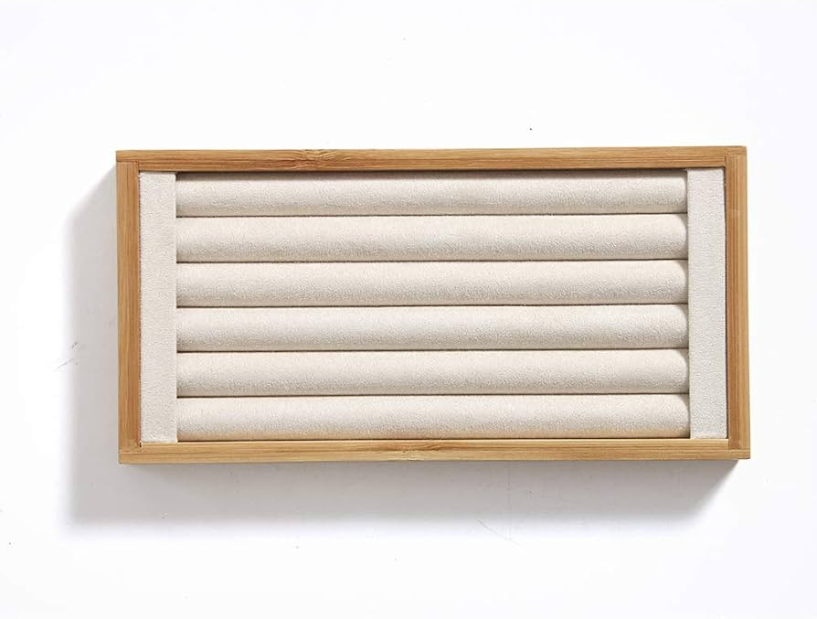 Coward Bamboo Ring Display Holder Jewelry Storage Tray Organizer Ring Stand For Home Desk or Shop... | Amazon (US)