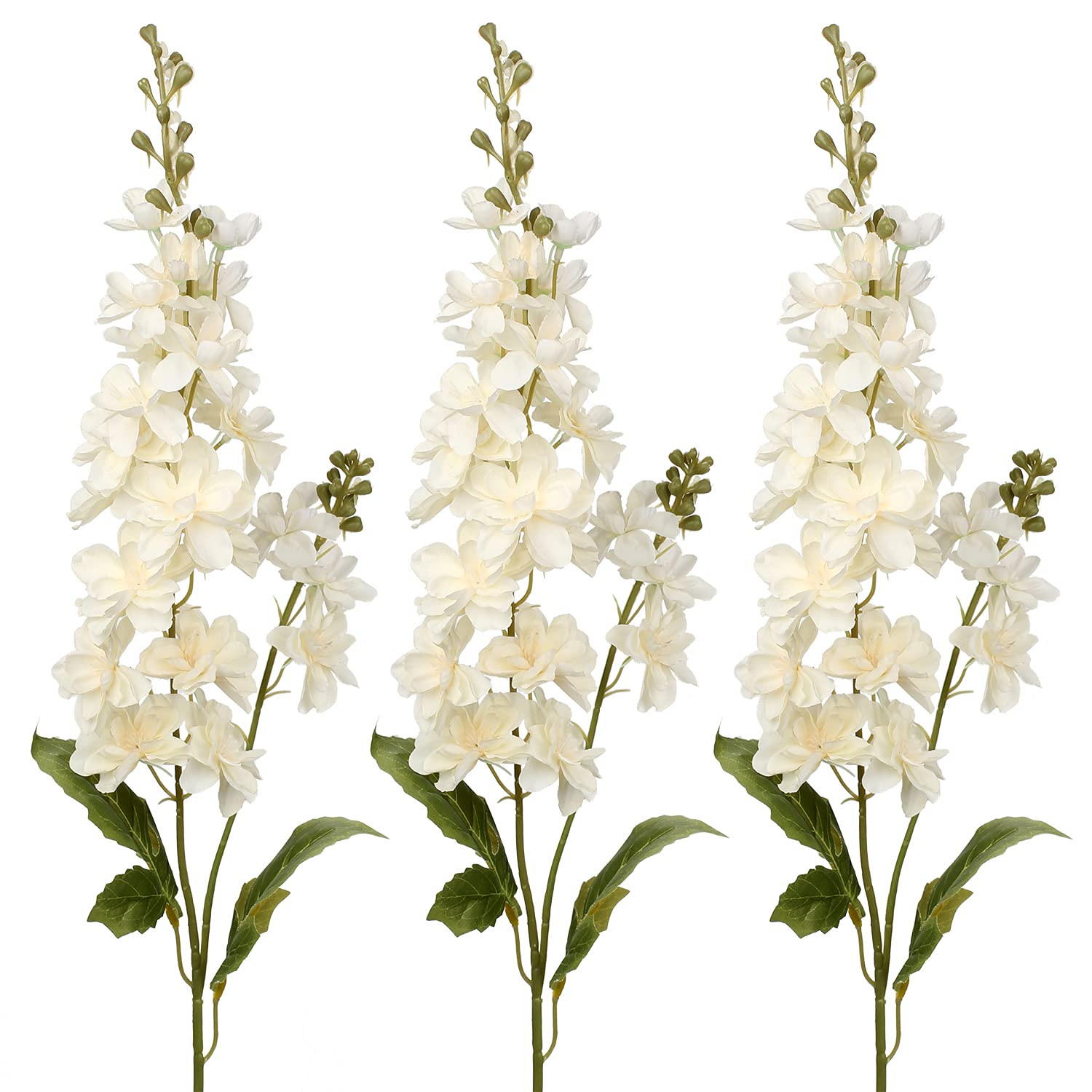 Briful 3PCS Artificial Delphinium Flowers with Long Stems Fake Flowers Faux Delphinium Stems Flow... | Amazon (UK)