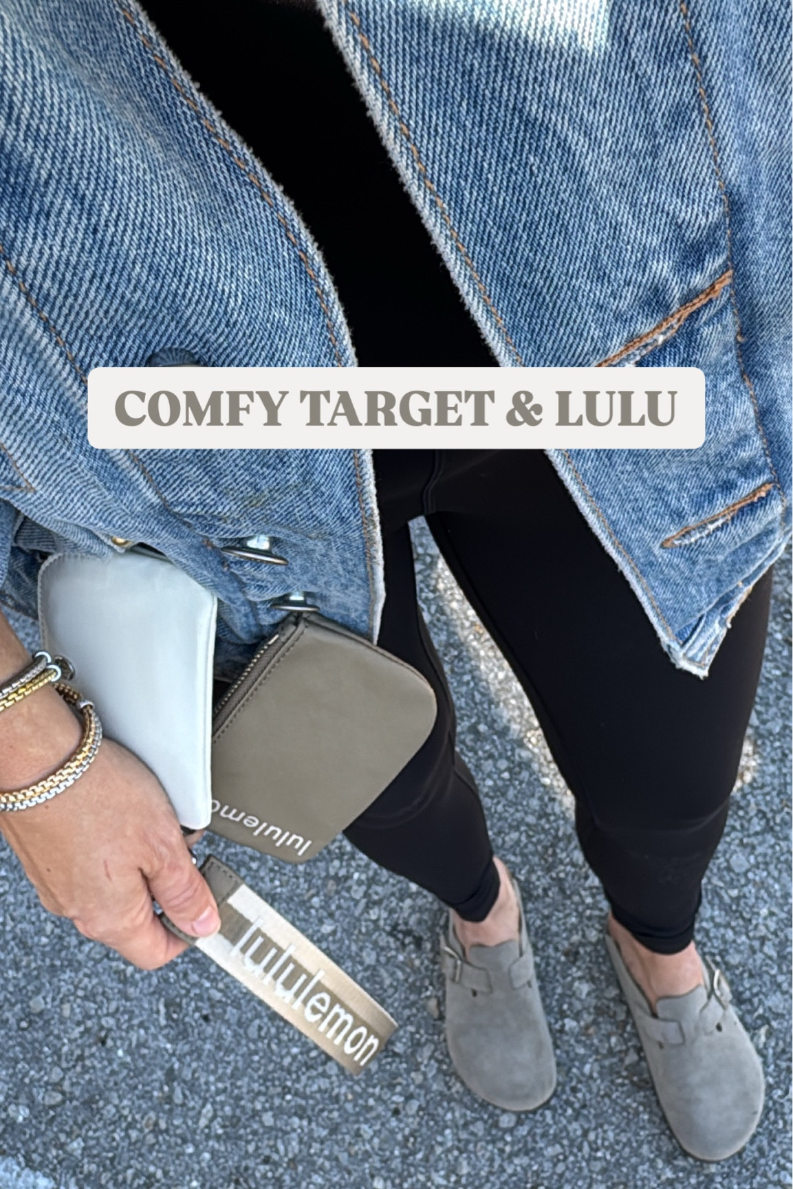 Lululemon wallet wristlet 
Target Birkenstock clogs size 7
Target studded snug jacket size xs
Lululemon onsie jumpsuit size 4

#comfy #casual #target #lulu #laurabeverlin 

#LTKSaleAlert #LTKFindsUnder100 #LTKFindsUnder50