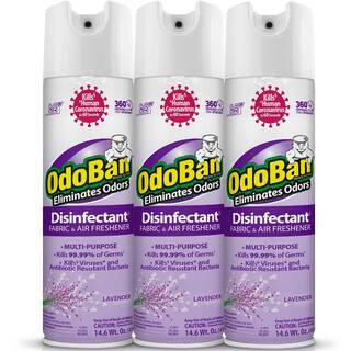 14.6 oz. Lavender Multi-Purpose Disinfectant Spray, Odor Eliminator, Sanitizer, Fabric and Air Freshener (3-Pack) | The Home Depot
