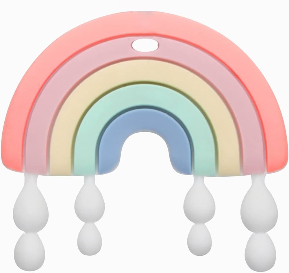 Baby Teether Teething Rainbow Toys for Babies, BPA-Free Infant Toy for 0-24 Months Baby Boys & Gi... | Amazon (US)