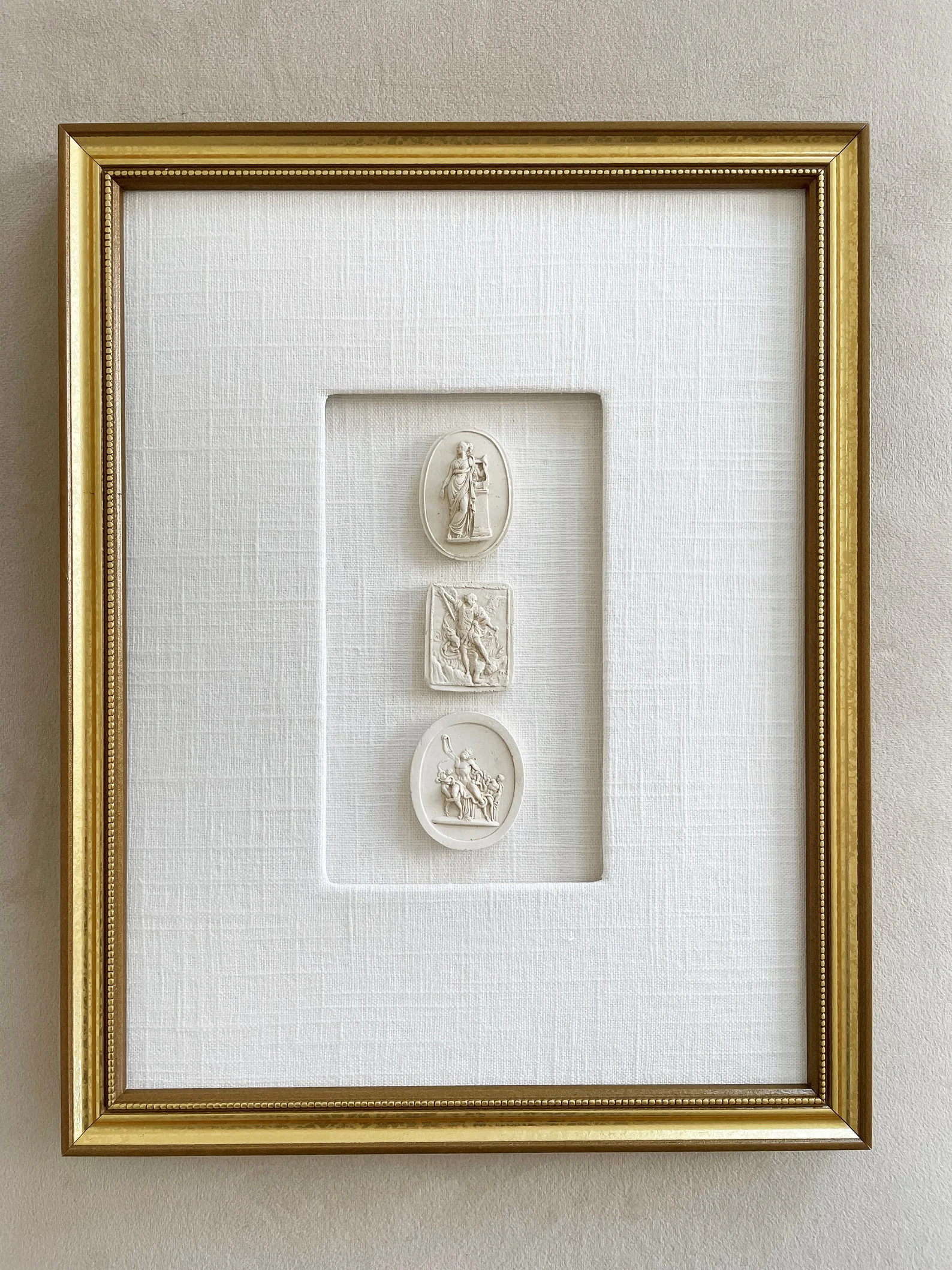 Intaglios No. 6 Ivory European Intaglios Linen Shadowbox Framed Art - Etsy | Etsy (US)