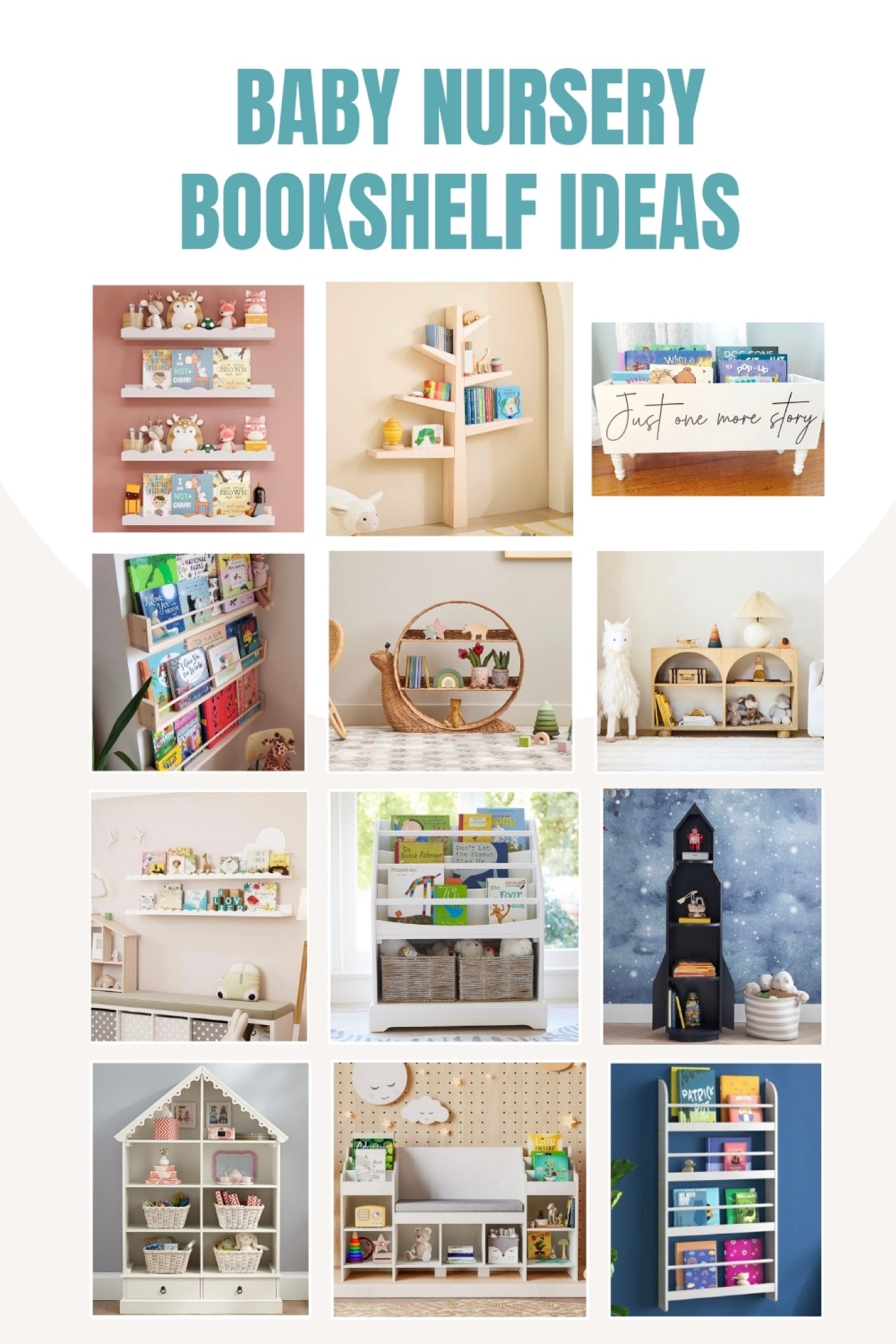 Say good bye to nursery clutter with these adorable bookshelves! #nursery #nurserydecor #nurseryorganization 

#LTKfamily #LTKhome #LTKbaby