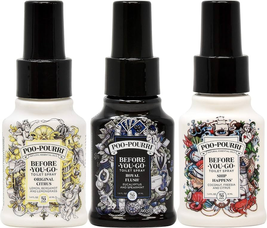 Poo-Pourri Before You Go Toilet Spray Original Citrus, Royal Flush and Ship Happens 1.4 Ounce Bot... | Amazon (US)