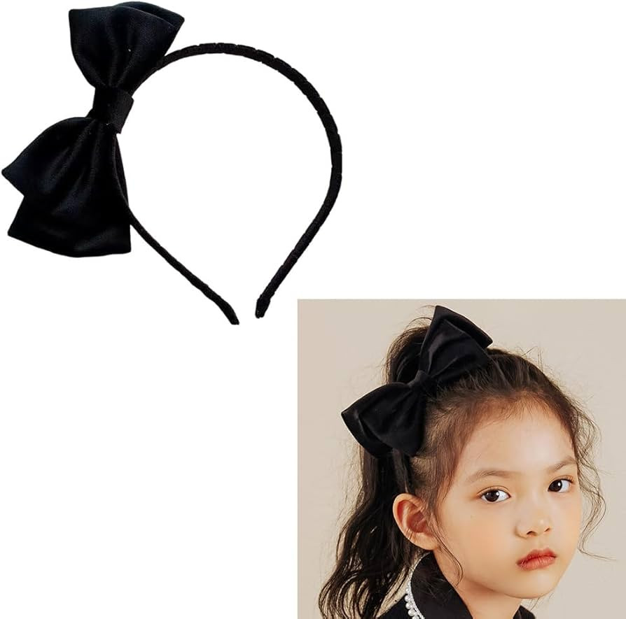 RFTWXHPN Black Velvet Bow Headbands for Girls Women Bowknot Headband Bows Head Band Christmas Par... | Amazon (US)
